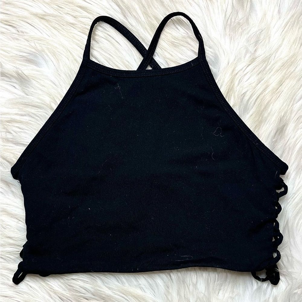 Women's Black Crop Top